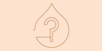 Question mark in drop