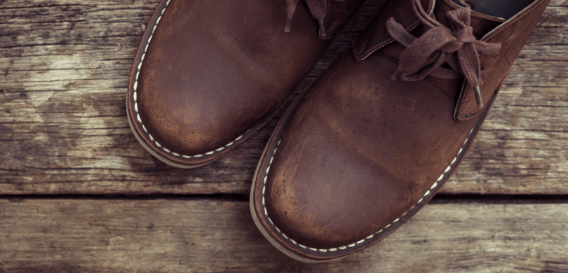Brown leather shoes